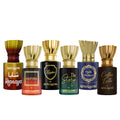 Pack Of 6 Shanaya, Safira, The Story, Leader, Oudh Al Hasahmi, Coffee Latte Attar 5.5 Ml Each